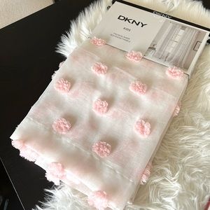 DKNY Pink and White Sheer Curtains